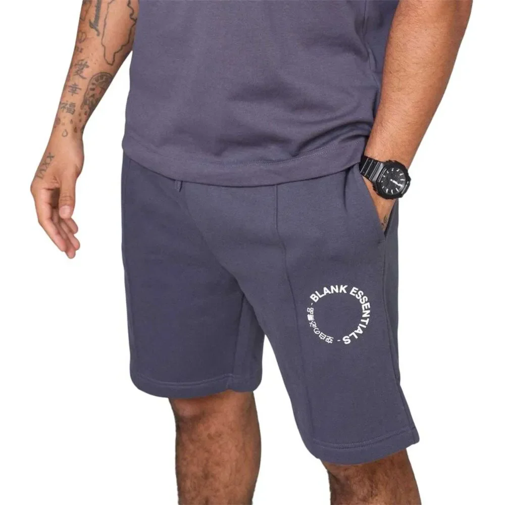 Blank Essentials Mens Fleece Circle Sweat Shorts / Thunder Grey